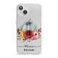 Grey Watercolour Pumpkins with Text iPhone 13 Clear Bumper Case