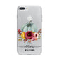 Grey Watercolour Pumpkins with Text iPhone 7 Plus Bumper Case on Silver iPhone