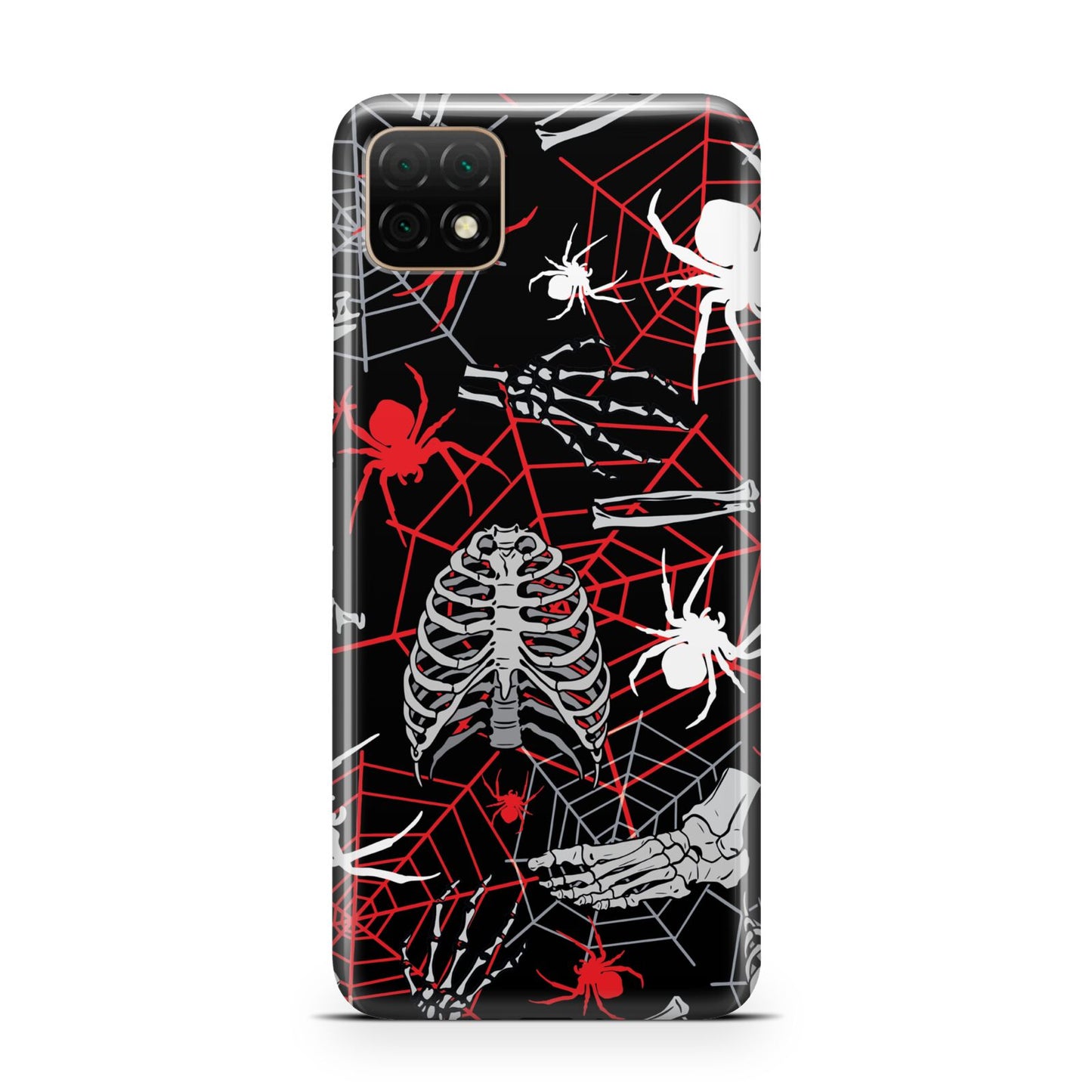 Grey and Red Cobwebs Huawei Enjoy 20 Phone Case