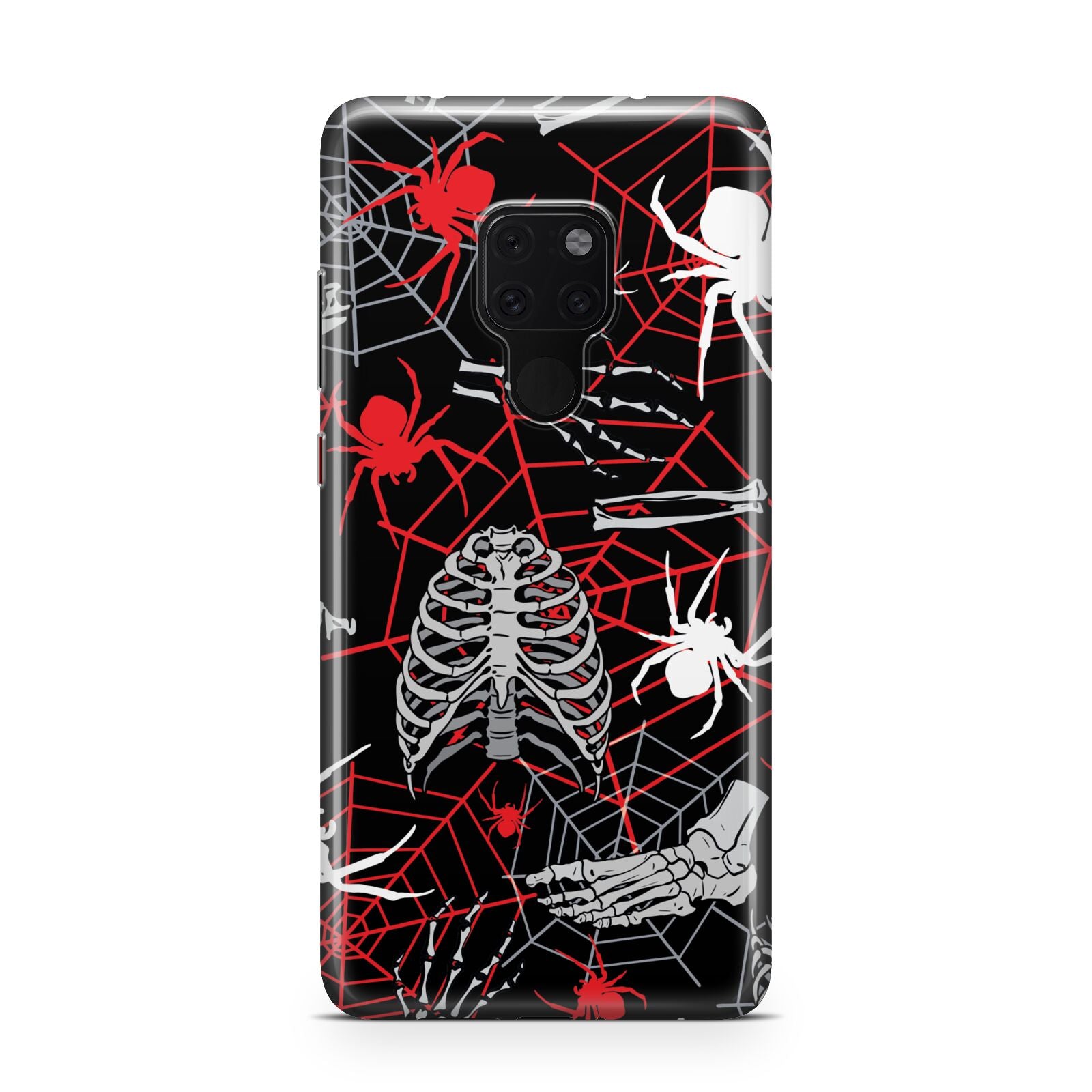 Grey and Red Cobwebs Huawei Mate 20 Phone Case