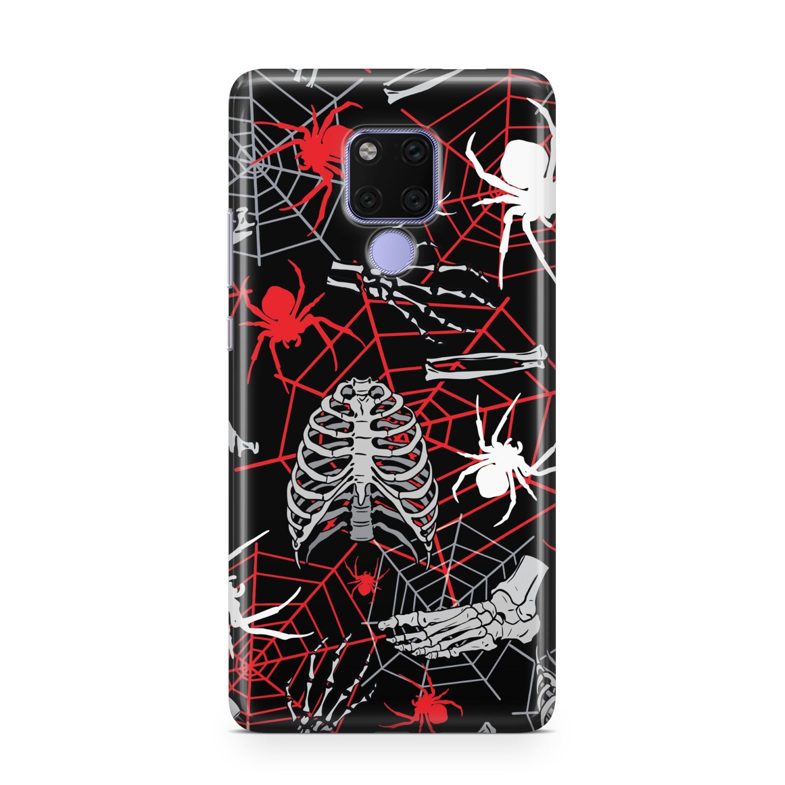 Grey and Red Cobwebs Huawei Mate 20X Phone Case