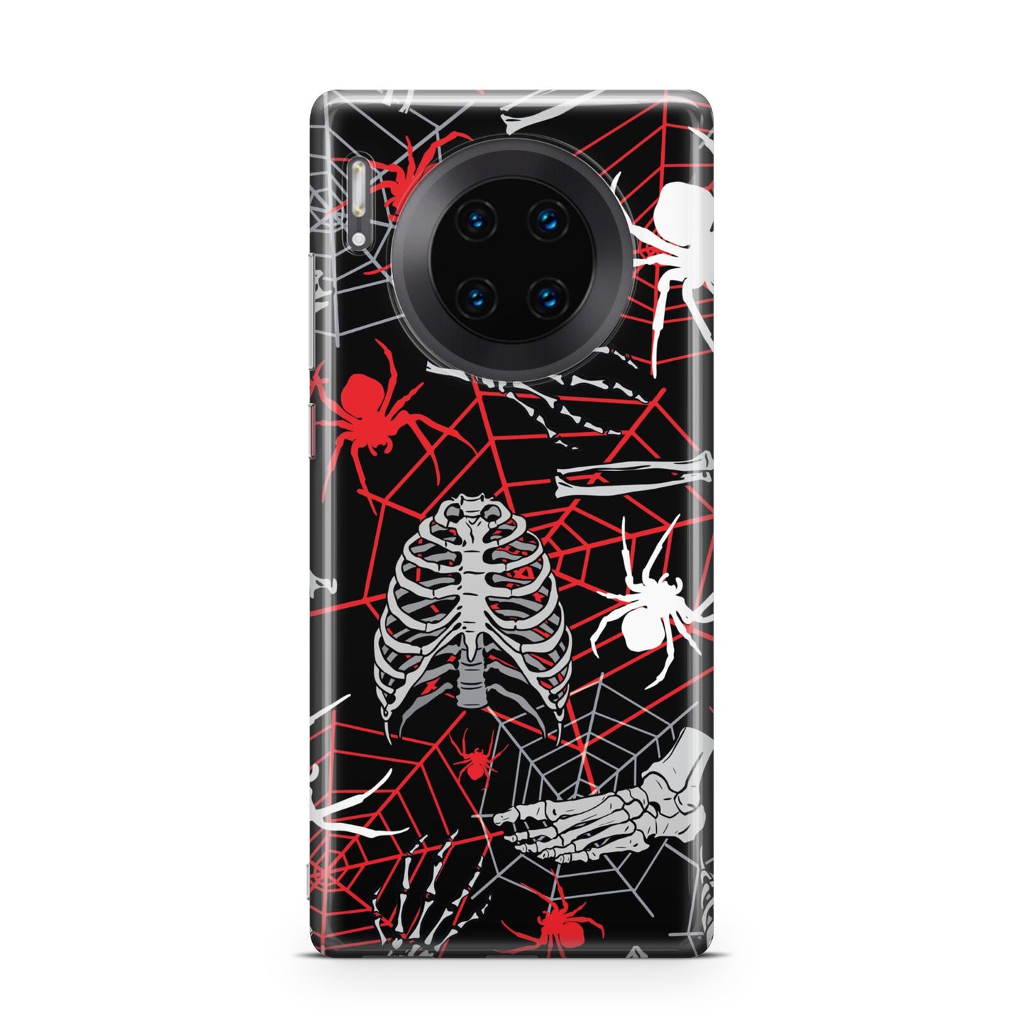 Grey and Red Cobwebs Huawei Mate 30 Pro Phone Case