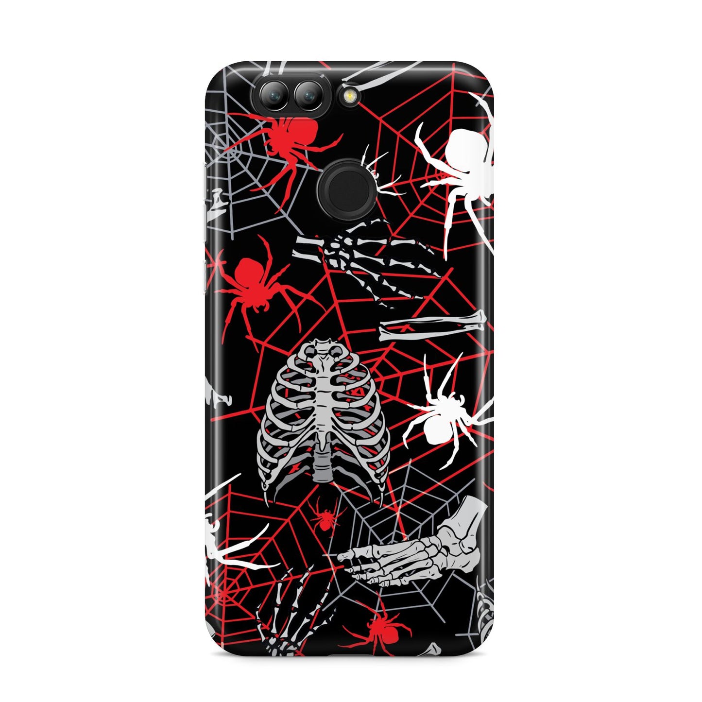 Grey and Red Cobwebs Huawei Nova 2s Phone Case