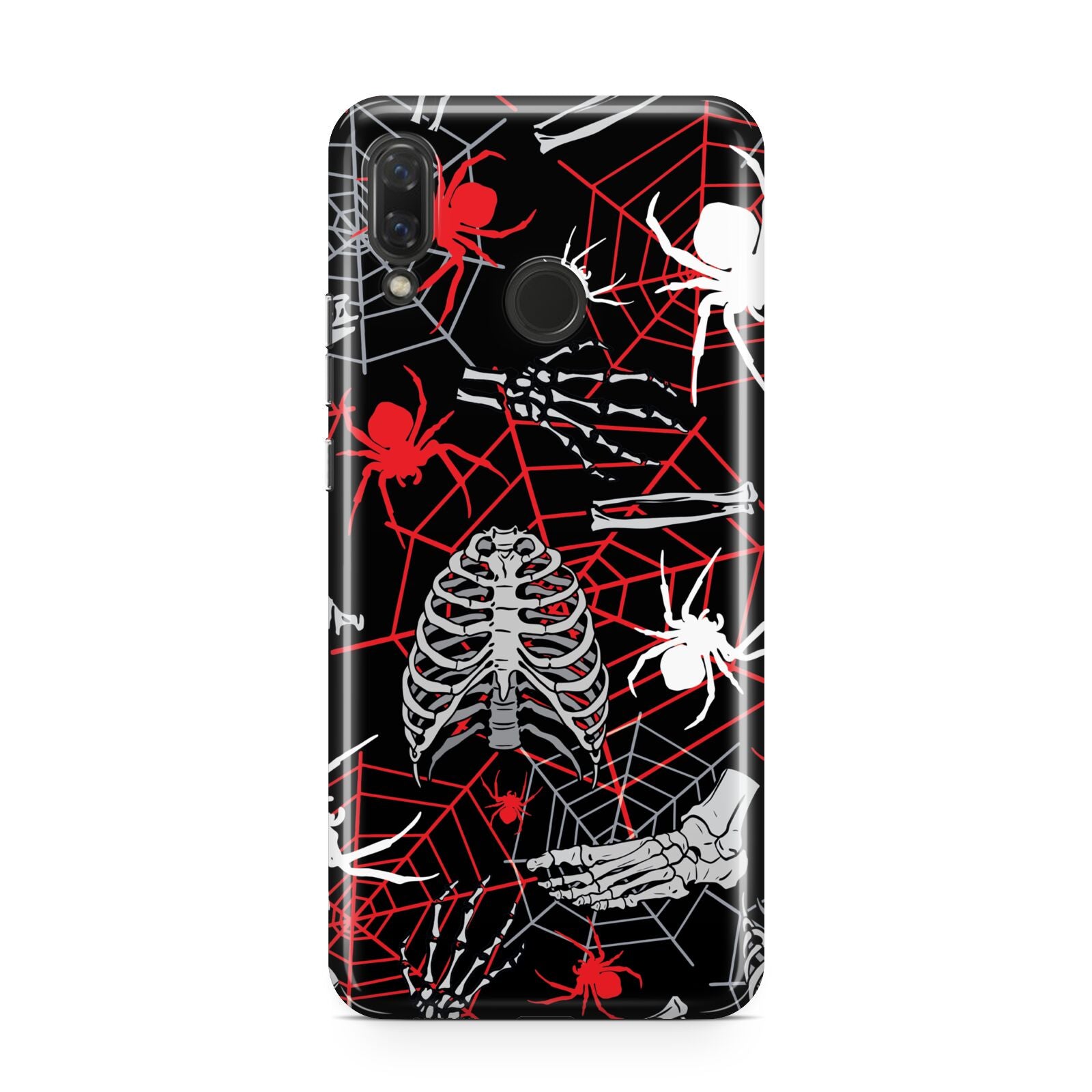 Grey and Red Cobwebs Huawei Nova 3 Phone Case