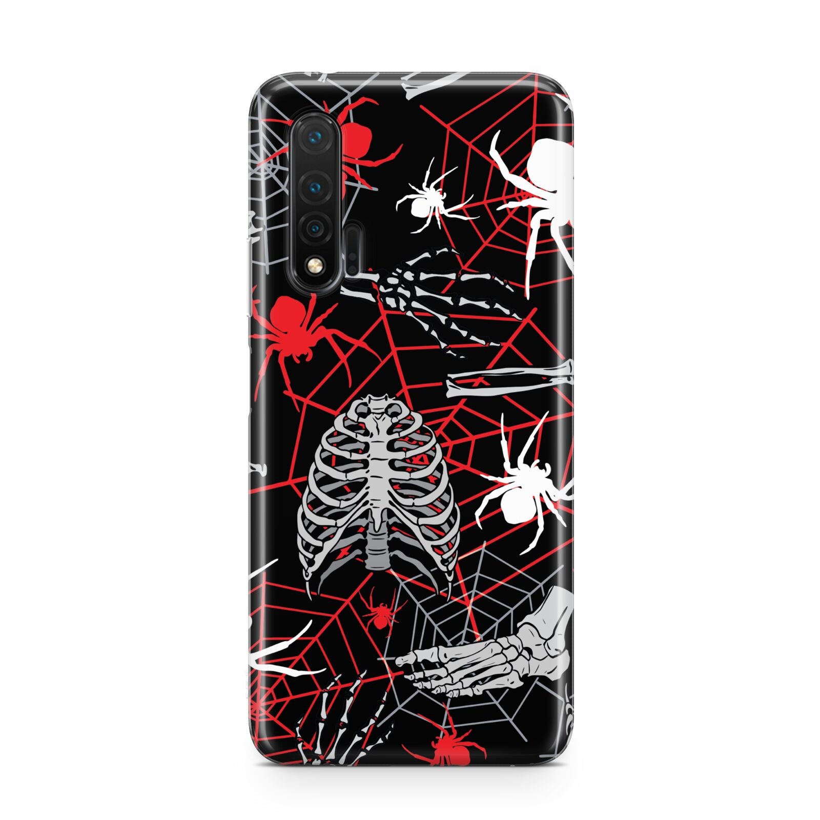 Grey and Red Cobwebs Huawei Nova 6 Phone Case