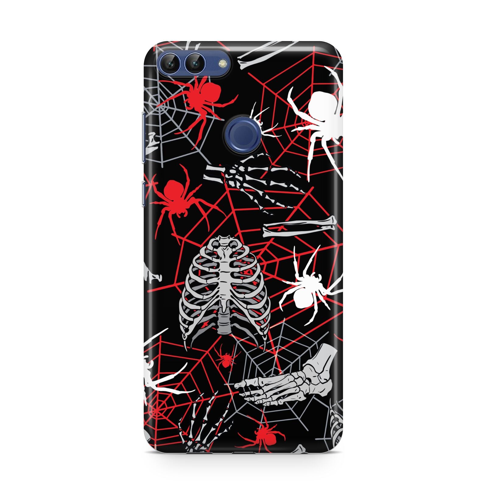 Grey and Red Cobwebs Huawei P Smart Case