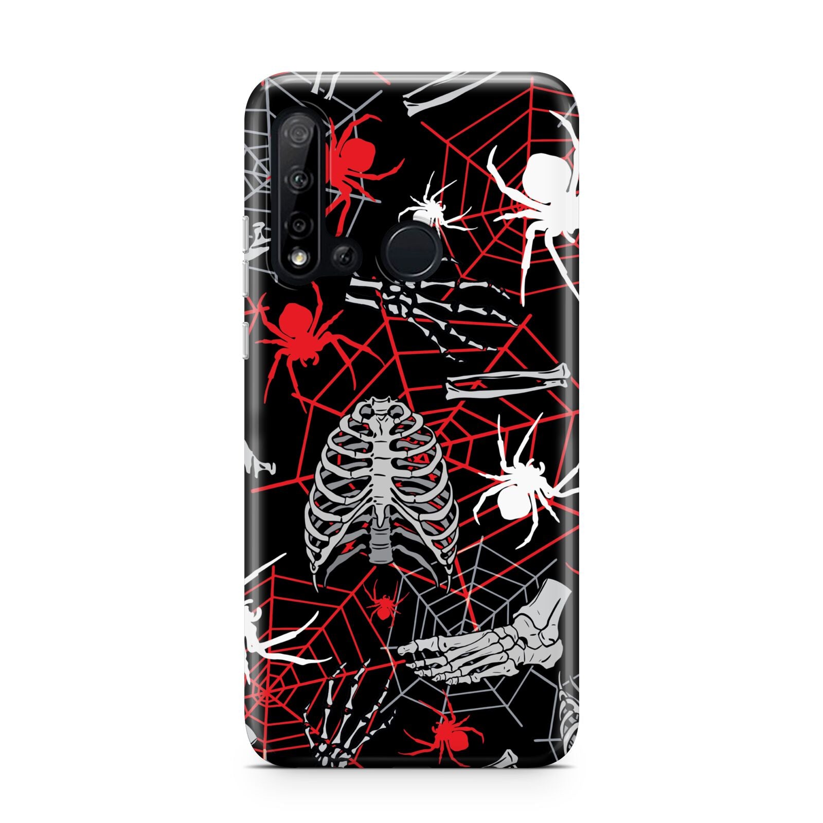 Grey and Red Cobwebs Huawei P20 Lite 5G Phone Case