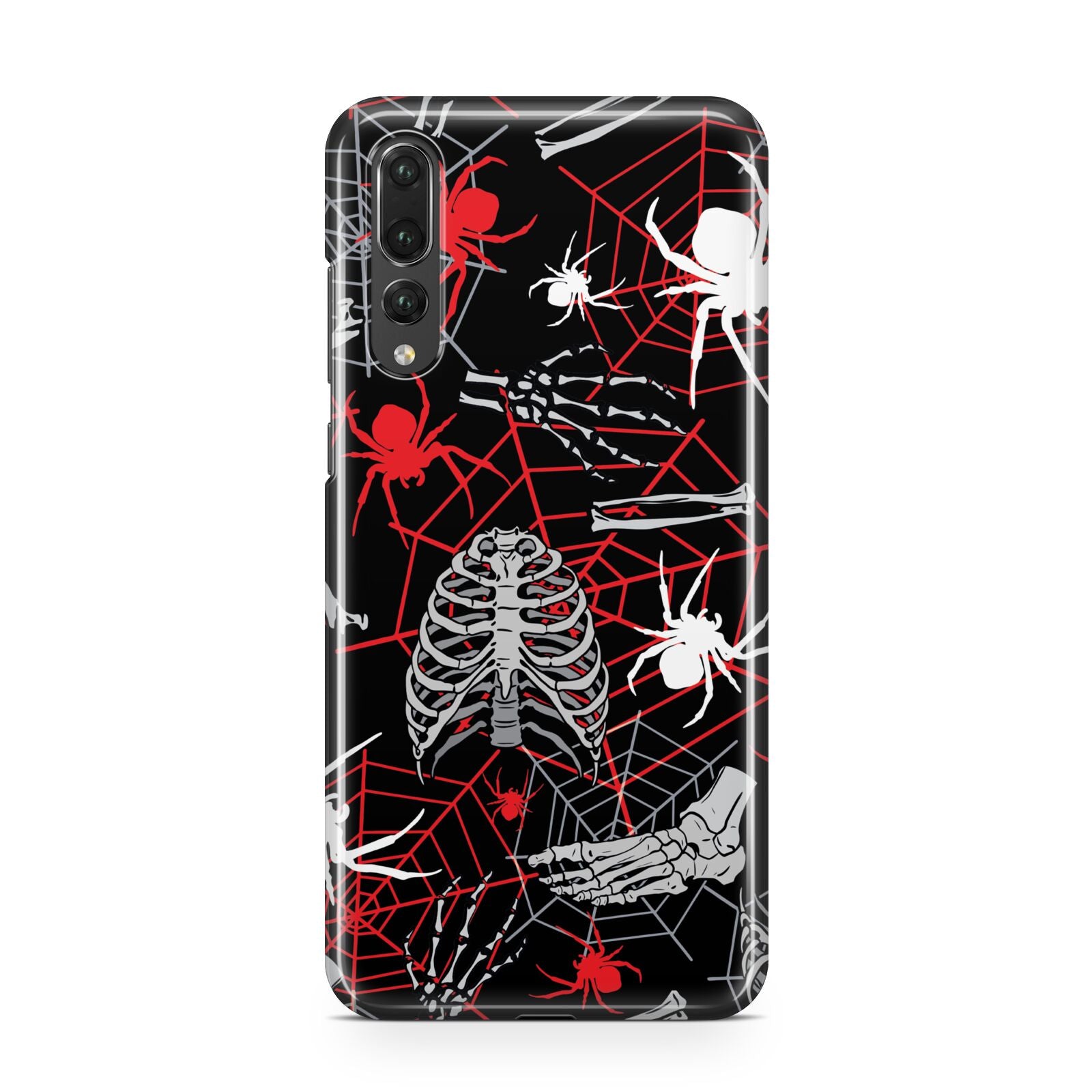 Grey and Red Cobwebs Huawei P20 Pro Phone Case