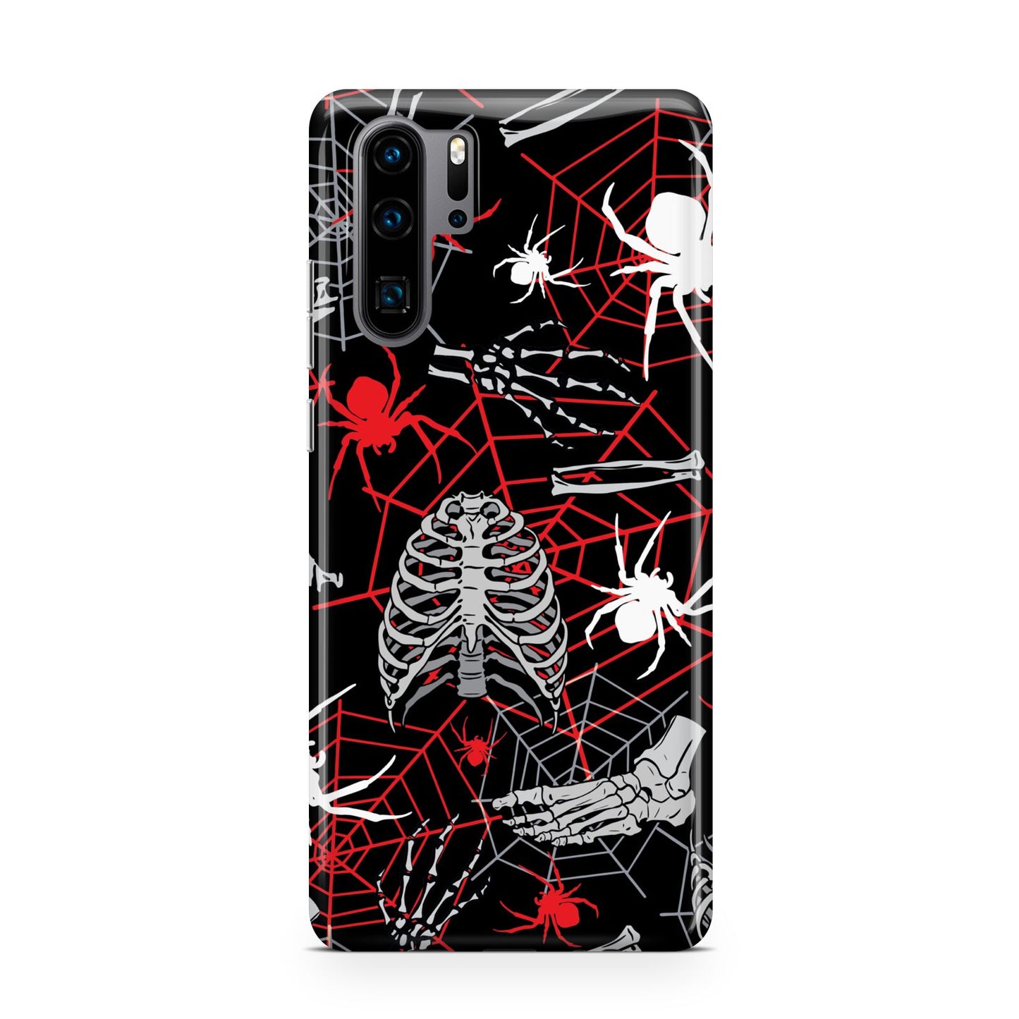 Grey and Red Cobwebs Huawei P30 Pro Phone Case