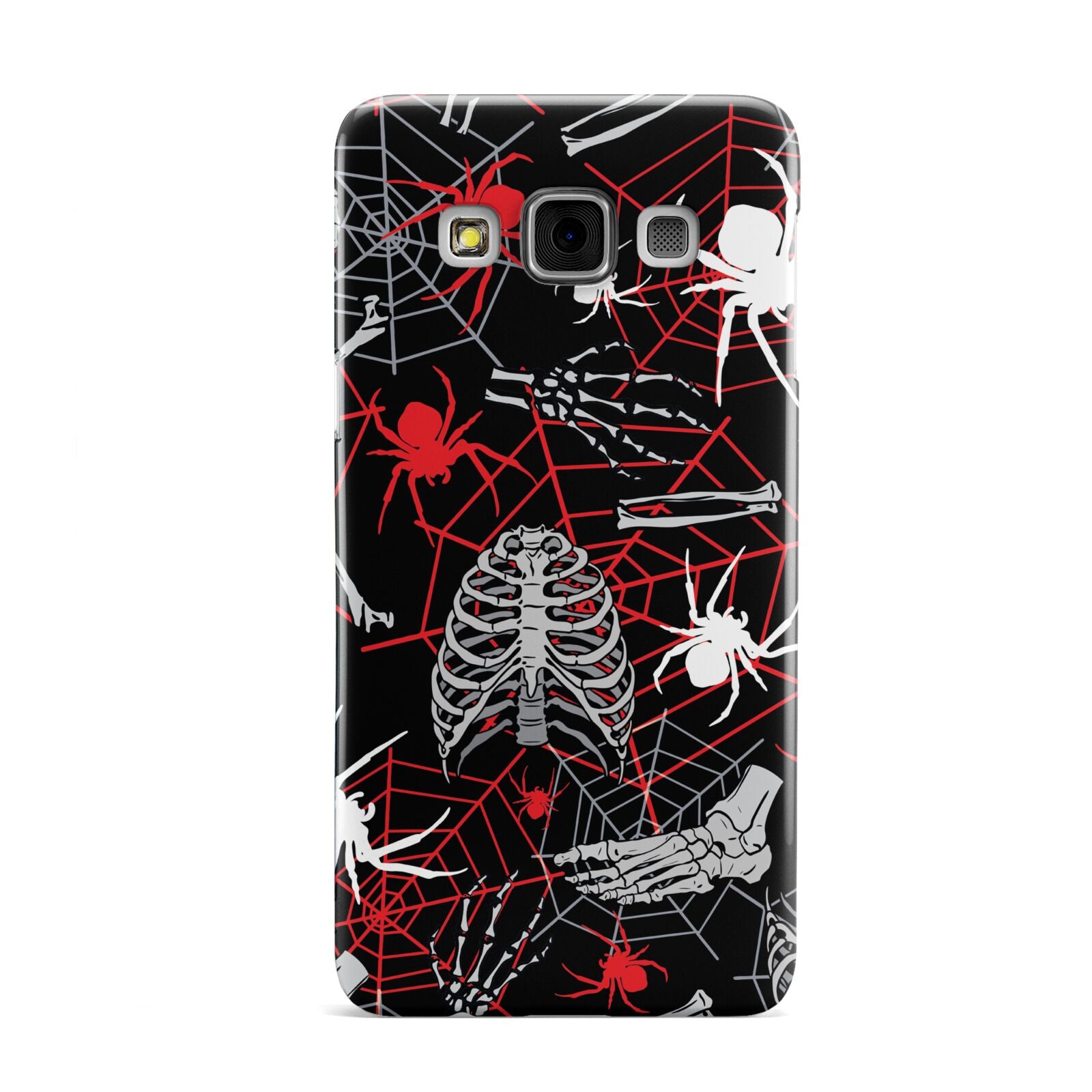 Grey and Red Cobwebs Samsung Galaxy A3 Case