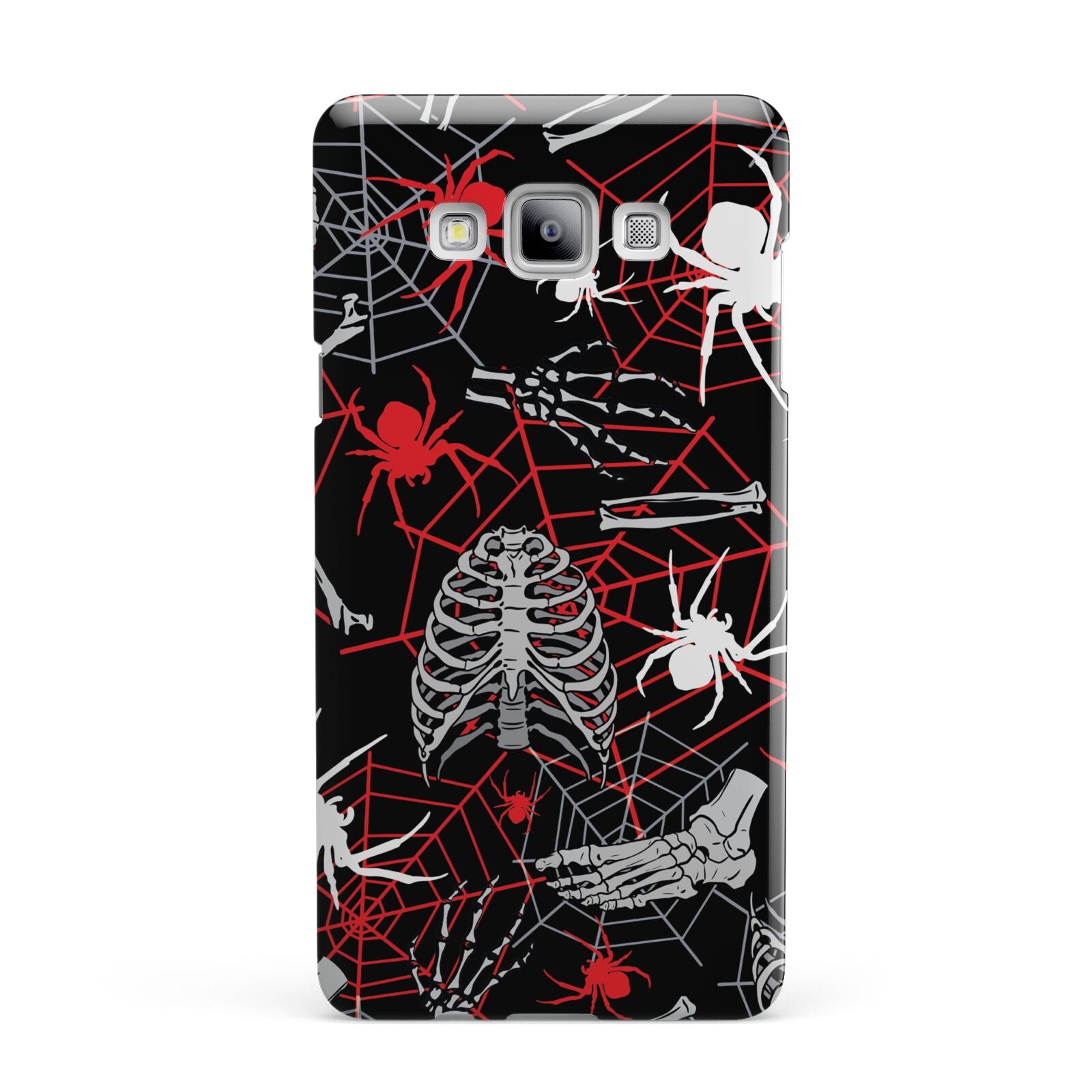 Grey and Red Cobwebs Samsung Galaxy A7 2015 Case