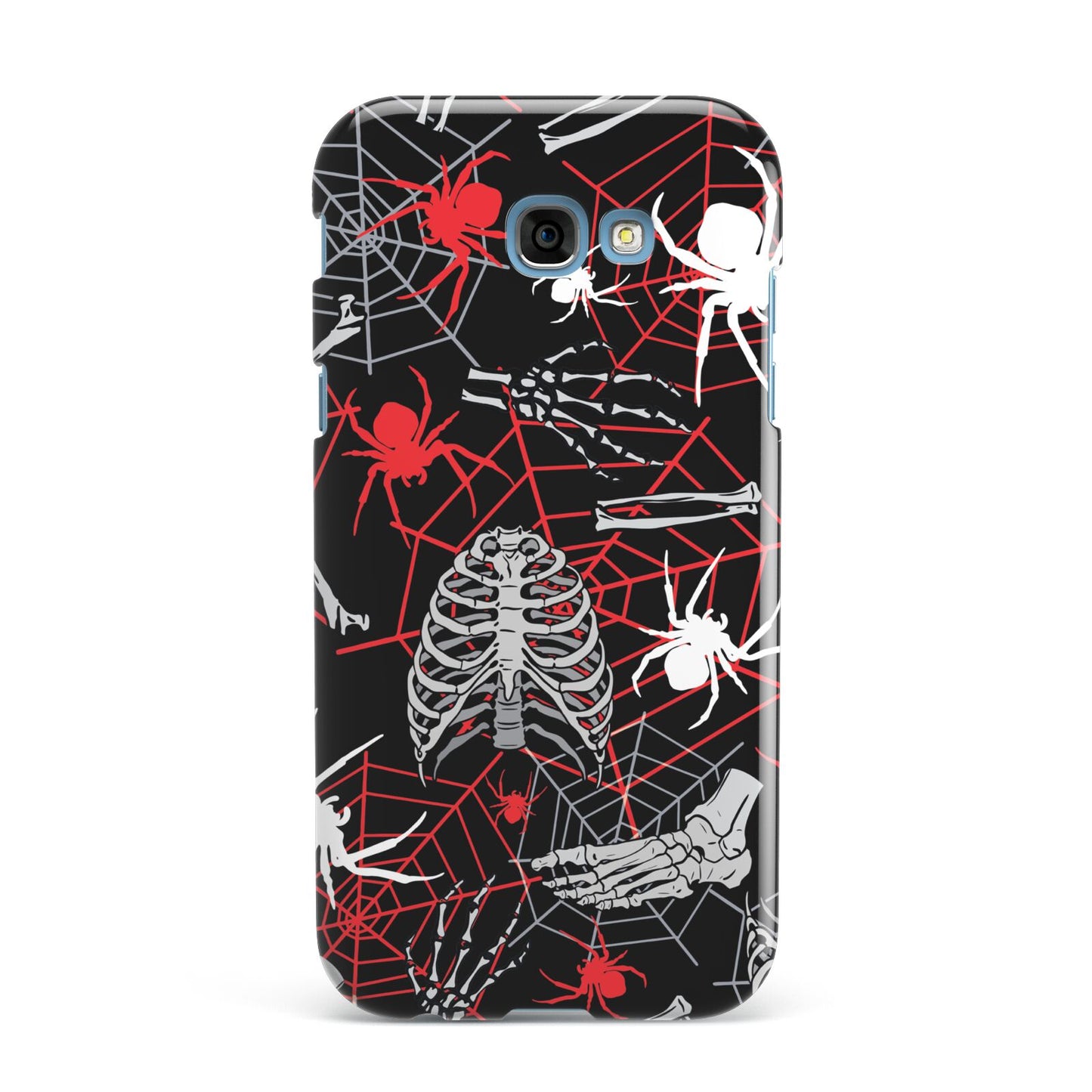 Grey and Red Cobwebs Samsung Galaxy A7 2017 Case