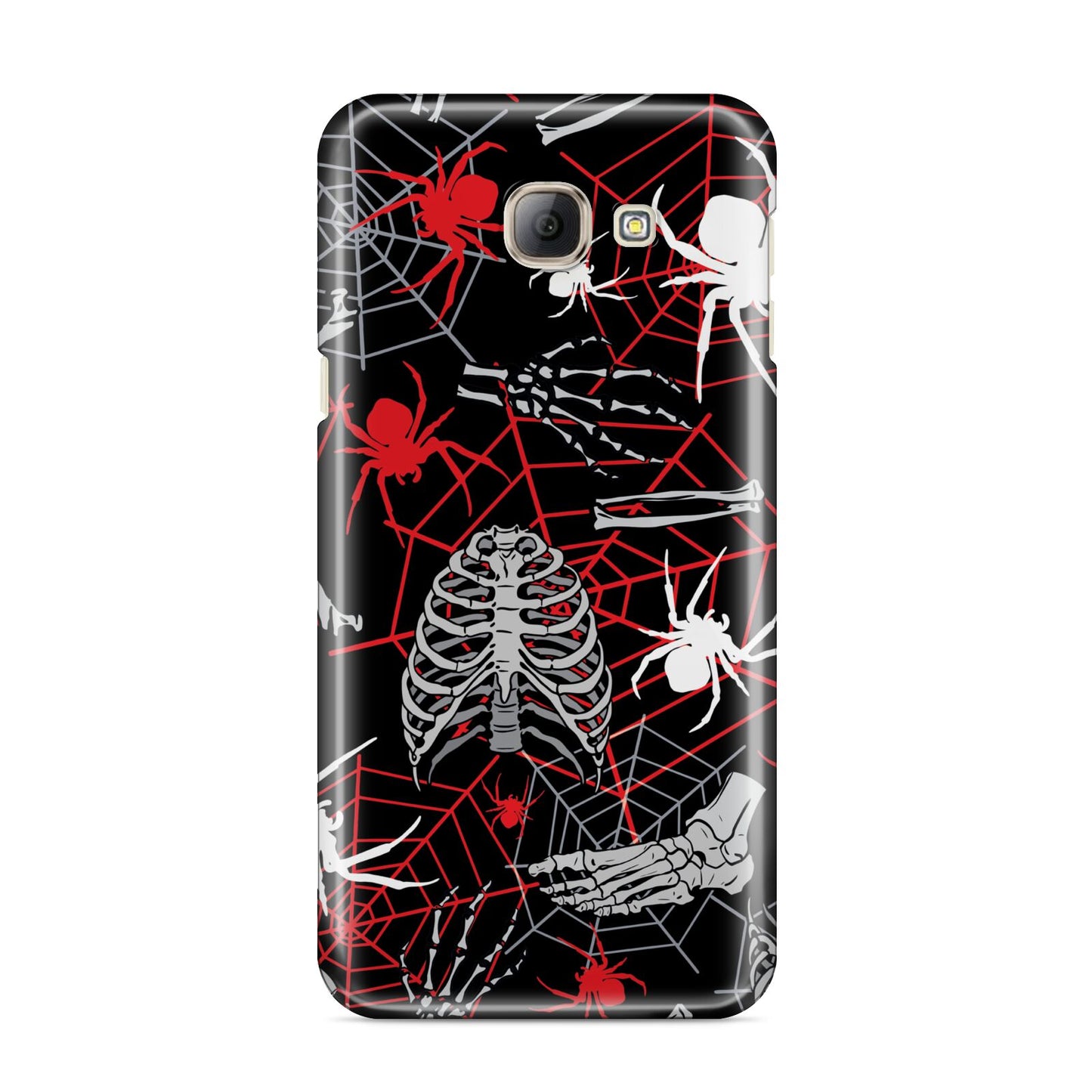 Grey and Red Cobwebs Samsung Galaxy A8 2016 Case