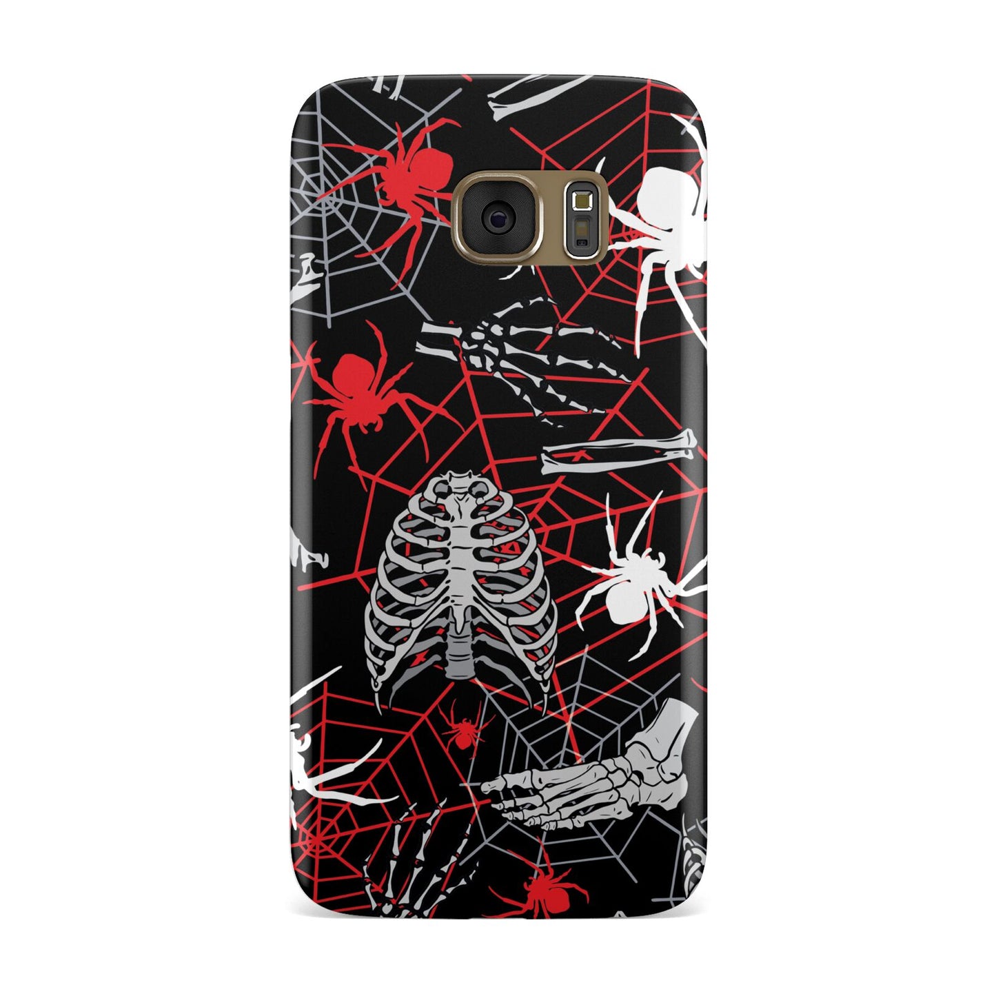 Grey and Red Cobwebs Samsung Galaxy Case