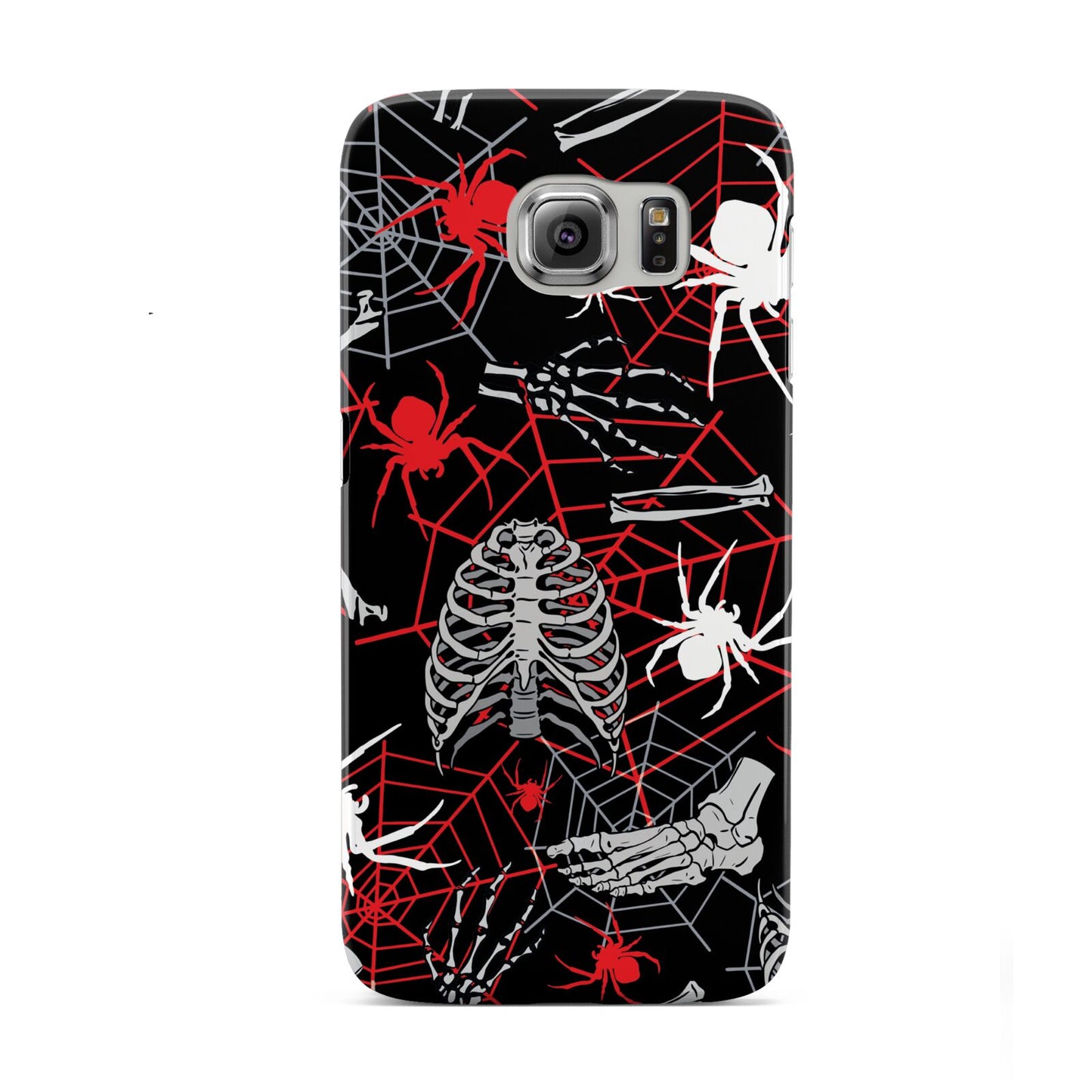 Grey and Red Cobwebs Samsung Galaxy S6 Case