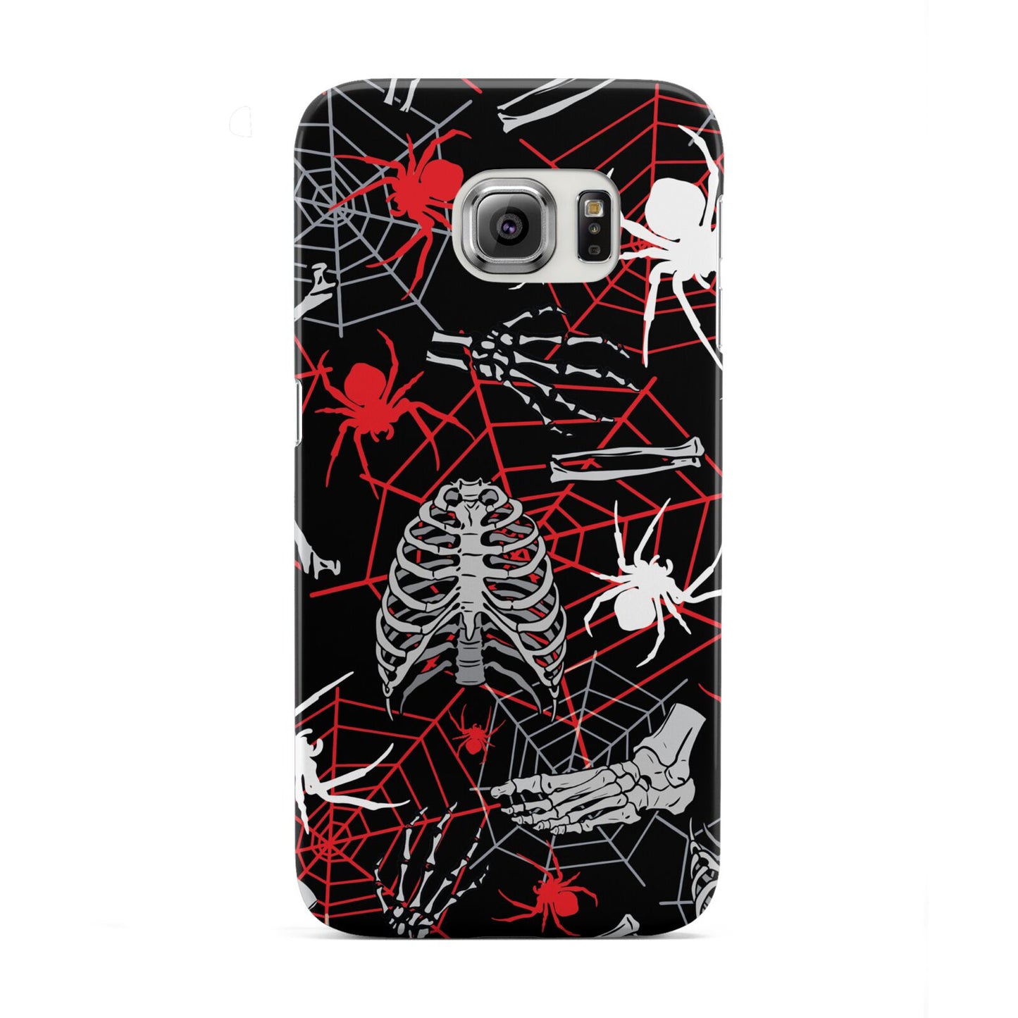 Grey and Red Cobwebs Samsung Galaxy S6 Edge Case