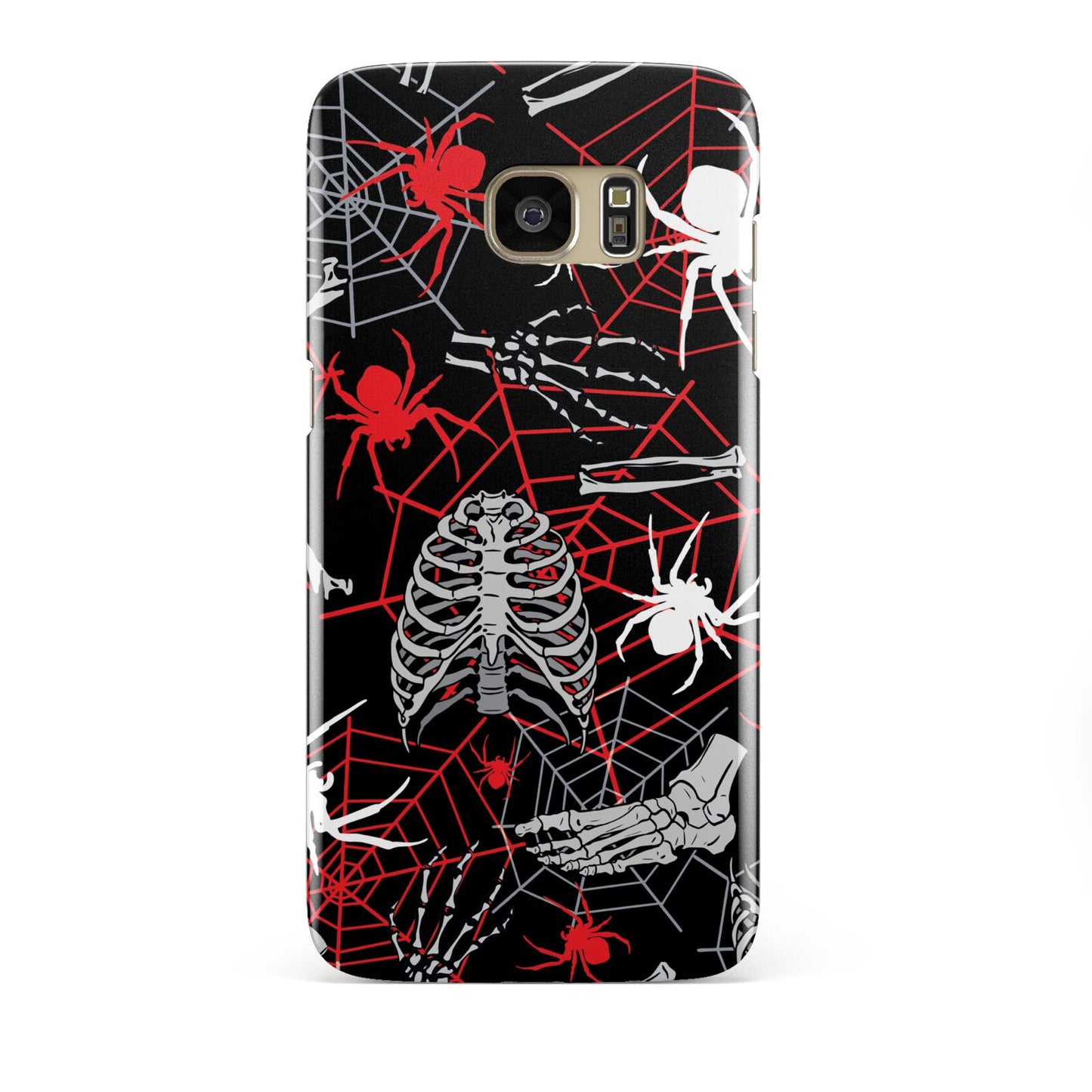 Grey and Red Cobwebs Samsung Galaxy S7 Edge Case