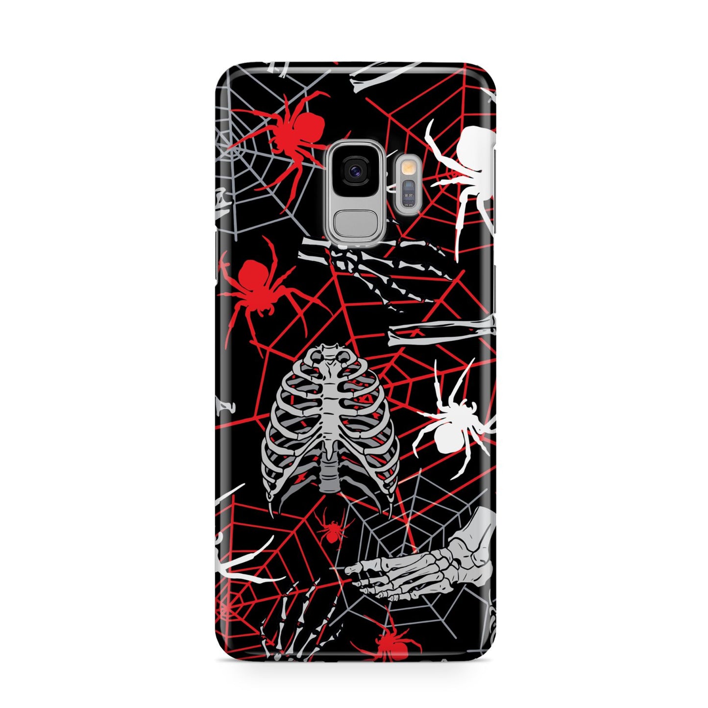 Grey and Red Cobwebs Samsung Galaxy S9 Case