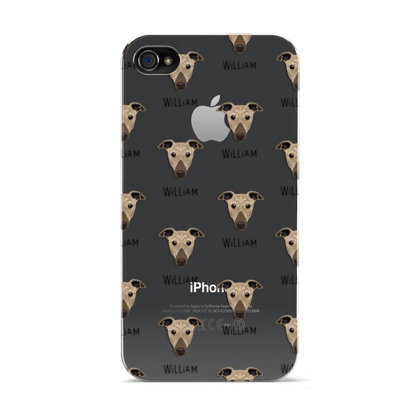 Greyhound Icon with Name Apple iPhone 4s Case