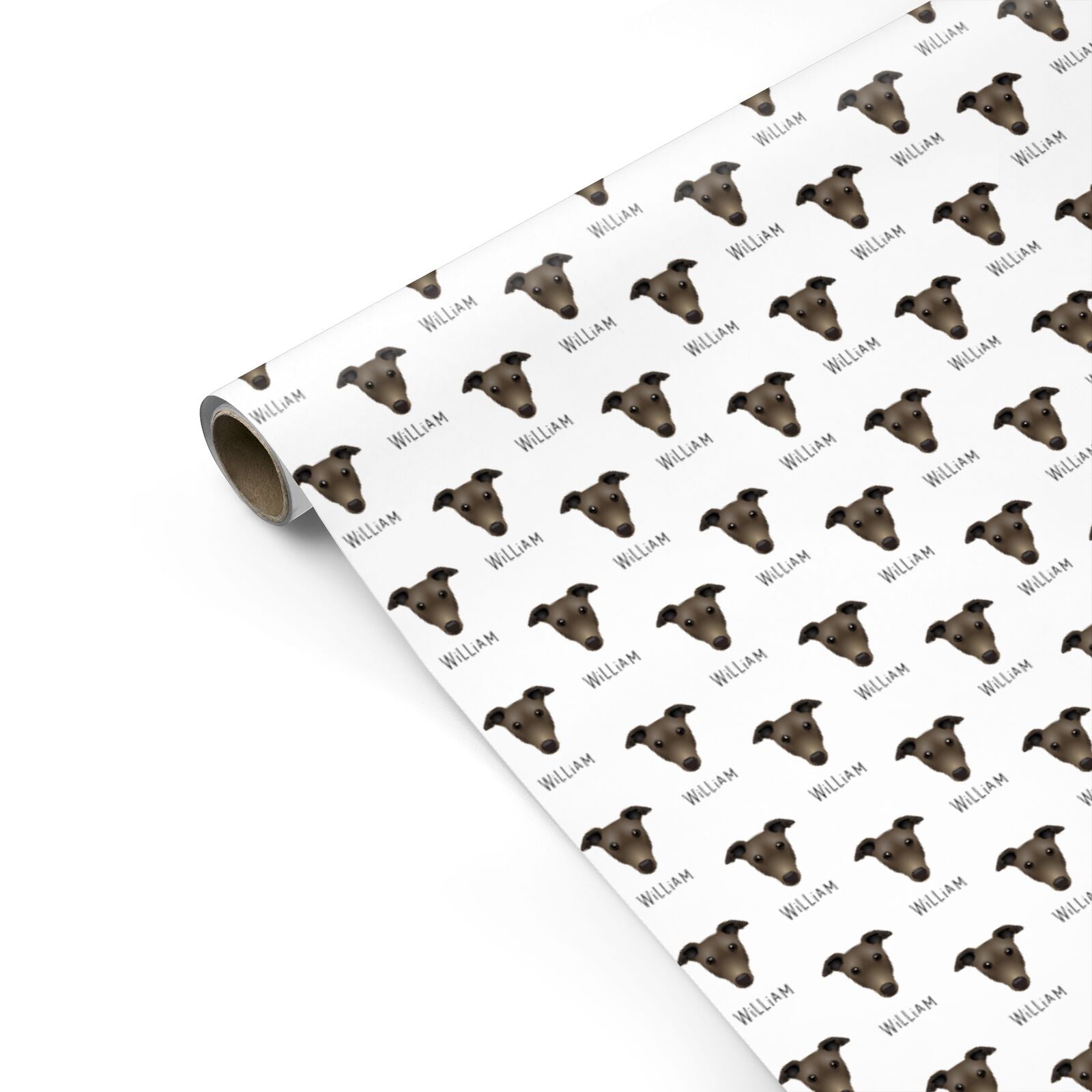 Greyhound Icon with Name Personalised Gift Wrap