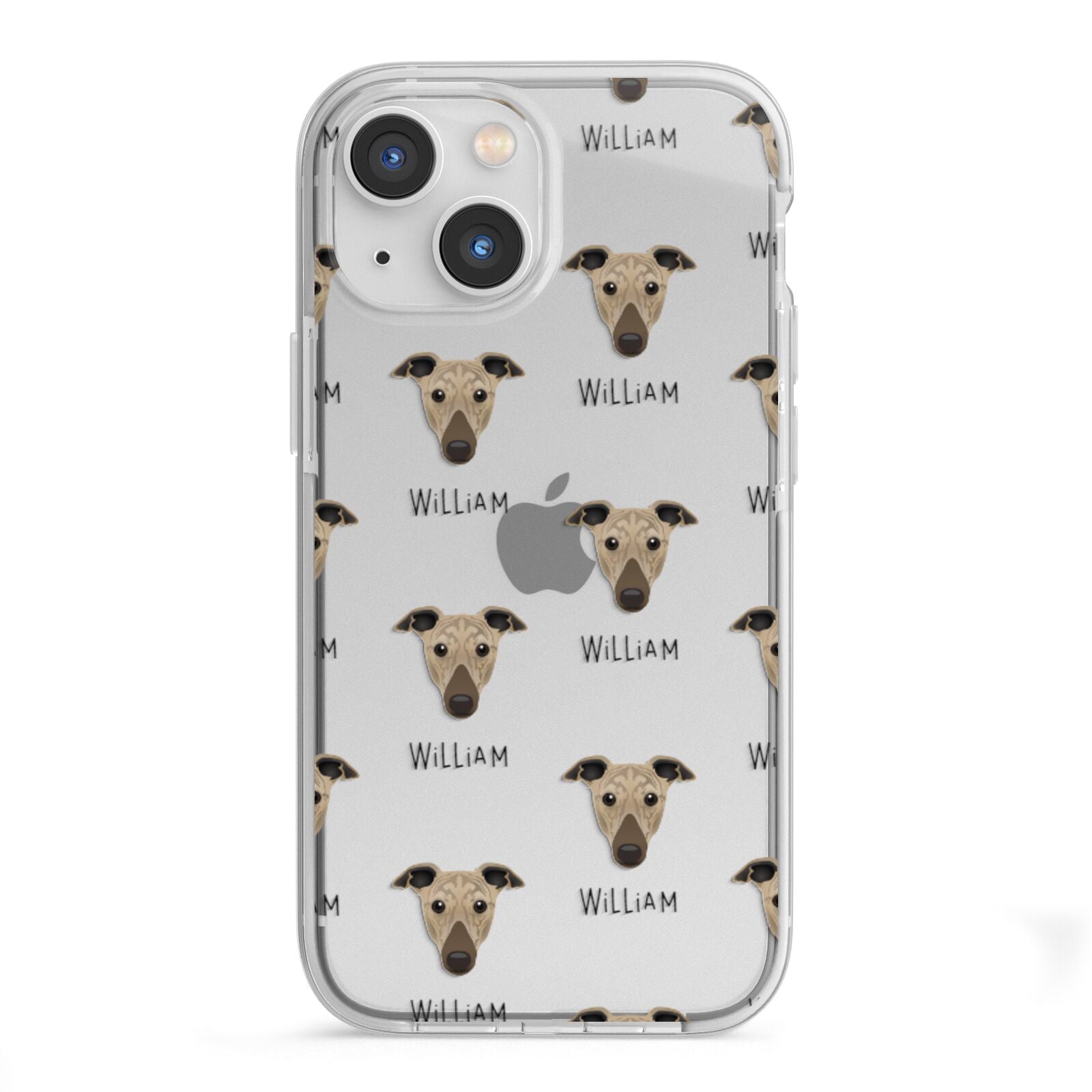 Greyhound Icon with Name iPhone 13 Mini TPU Impact Case with White Edges