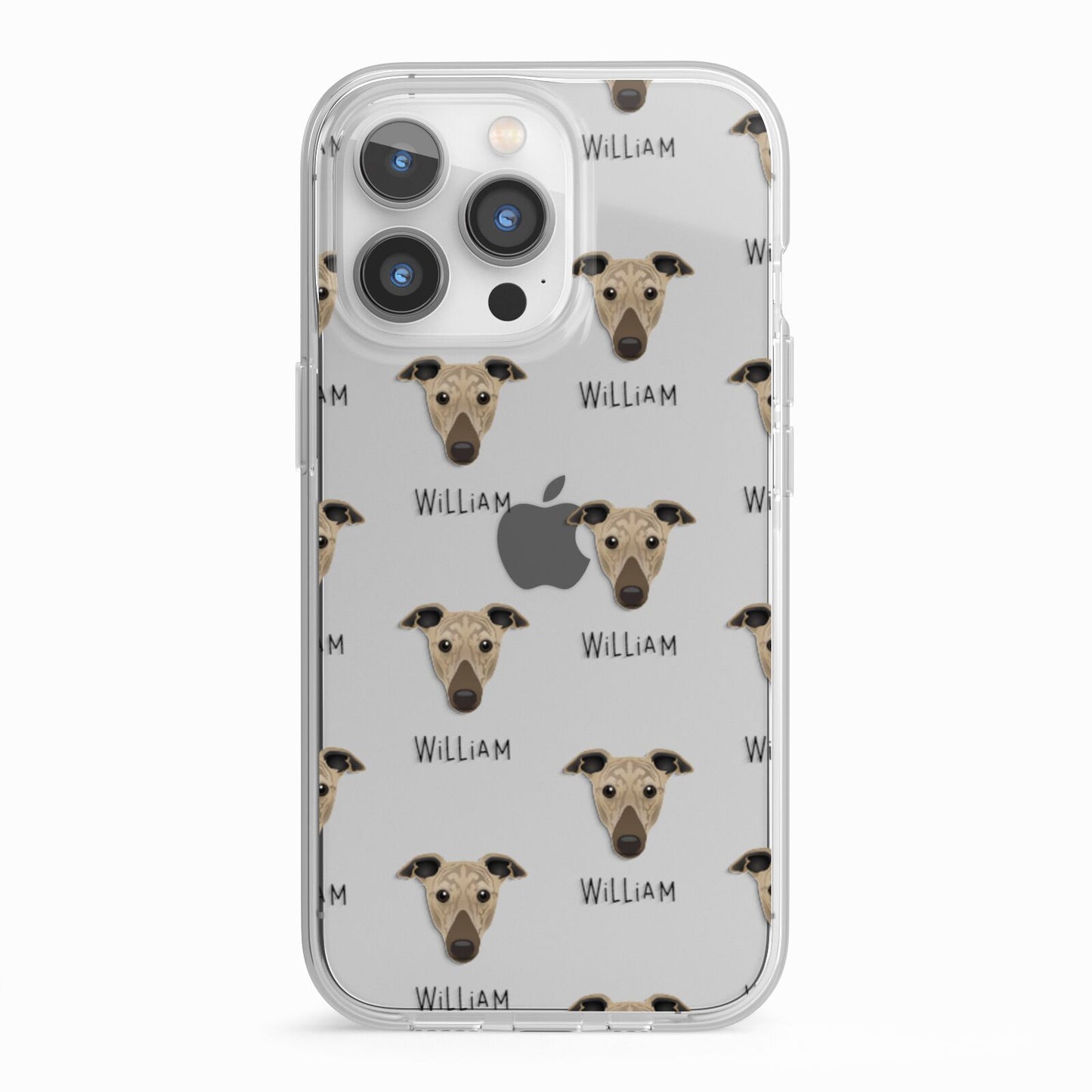 Greyhound Icon with Name iPhone 13 Pro TPU Impact Case with White Edges