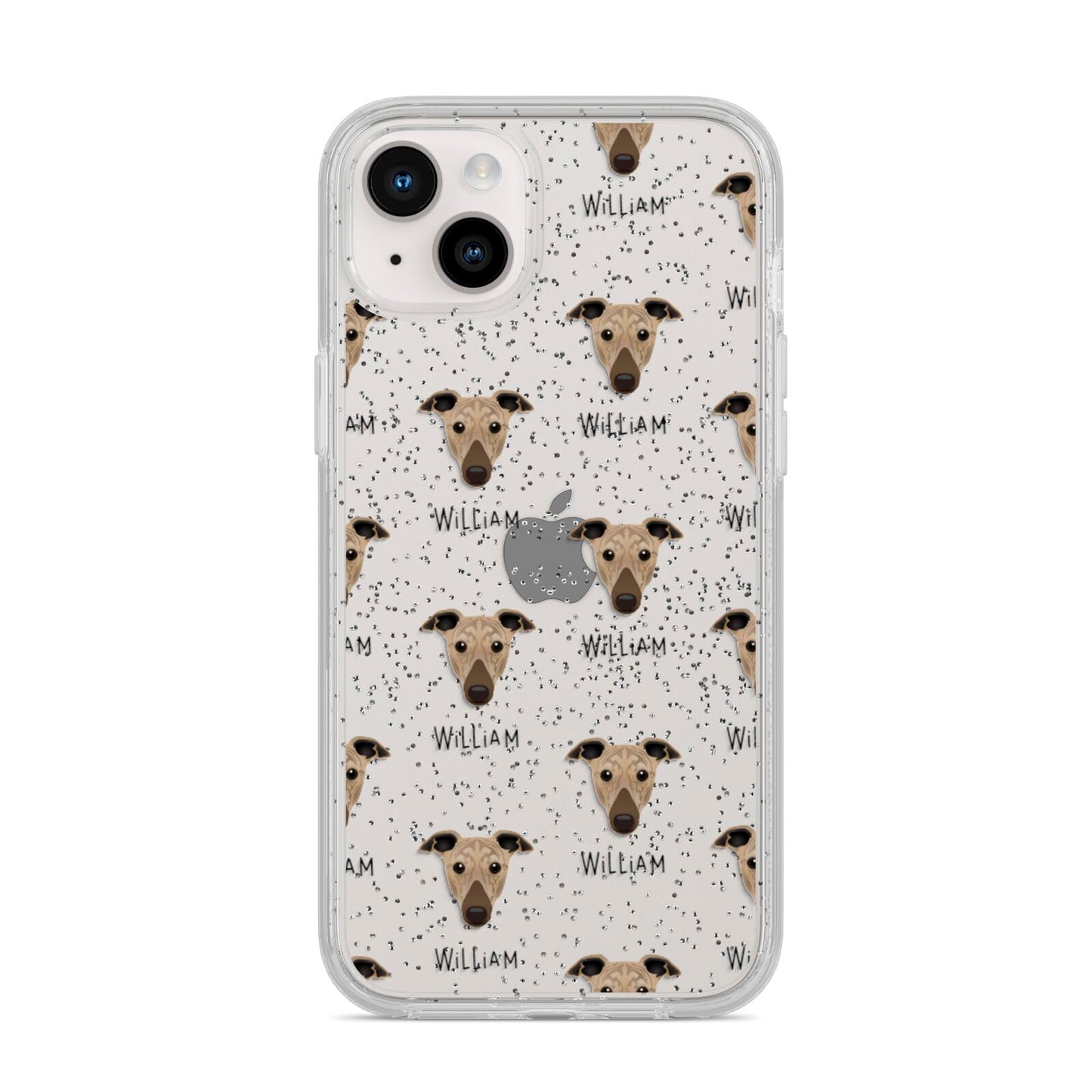 Greyhound Icon with Name iPhone 14 Plus Glitter Tough Case Starlight