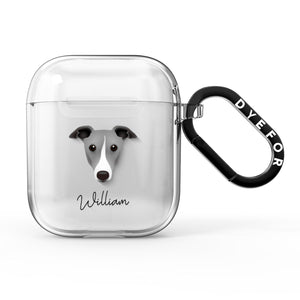 Windhund personalisierte AirPods Hülle