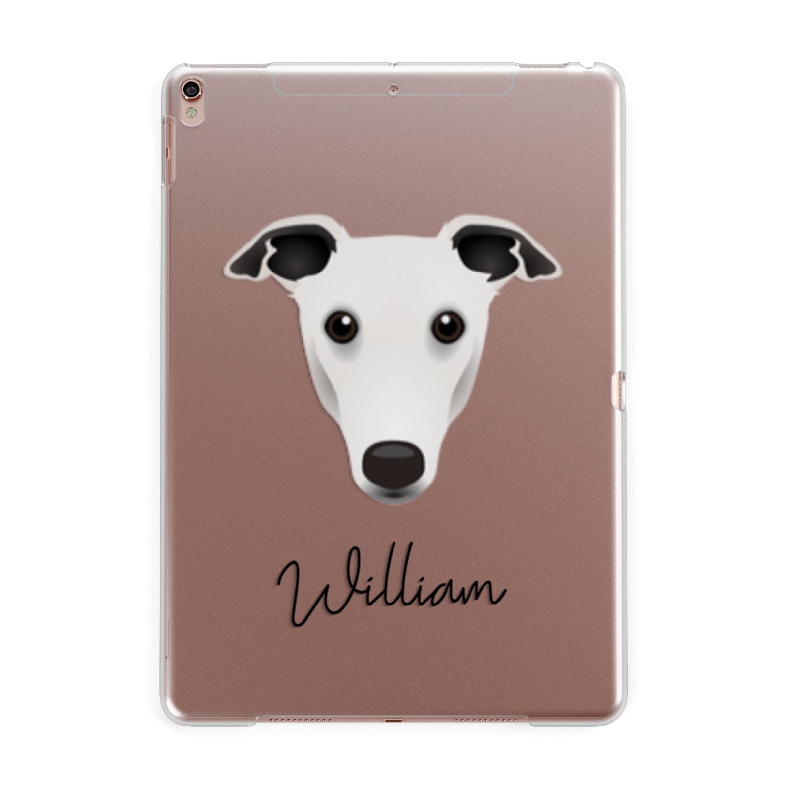 Greyhound Personalised Apple iPad Rose Gold Case