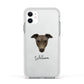 Greyhound Personalised Apple iPhone 11 in White with White Impact Case