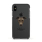 Greyhound Personalised Apple iPhone Xs Impact Case Black Edge on Black Phone