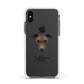 Greyhound Personalised Apple iPhone Xs Impact Case White Edge on Black Phone