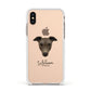 Greyhound Personalised Apple iPhone Xs Impact Case White Edge on Gold Phone