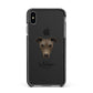 Greyhound Personalised Apple iPhone Xs Max Impact Case Black Edge on Black Phone