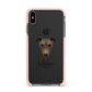 Greyhound Personalised Apple iPhone Xs Max Impact Case Pink Edge on Black Phone