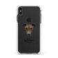 Greyhound Personalised Apple iPhone Xs Max Impact Case White Edge on Black Phone