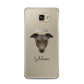 Greyhound Personalised Samsung Galaxy A5 2016 Case on gold phone
