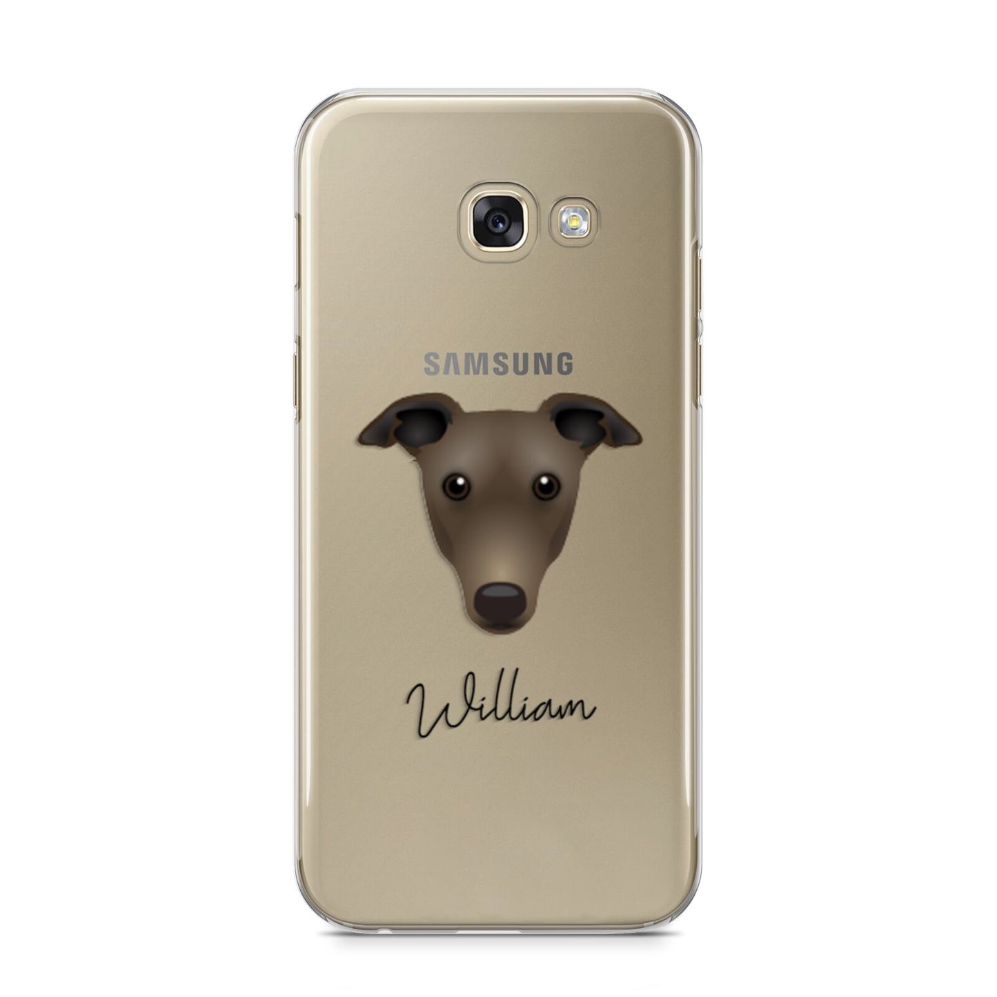 Greyhound Personalised Samsung Galaxy A5 2017 Case on gold phone