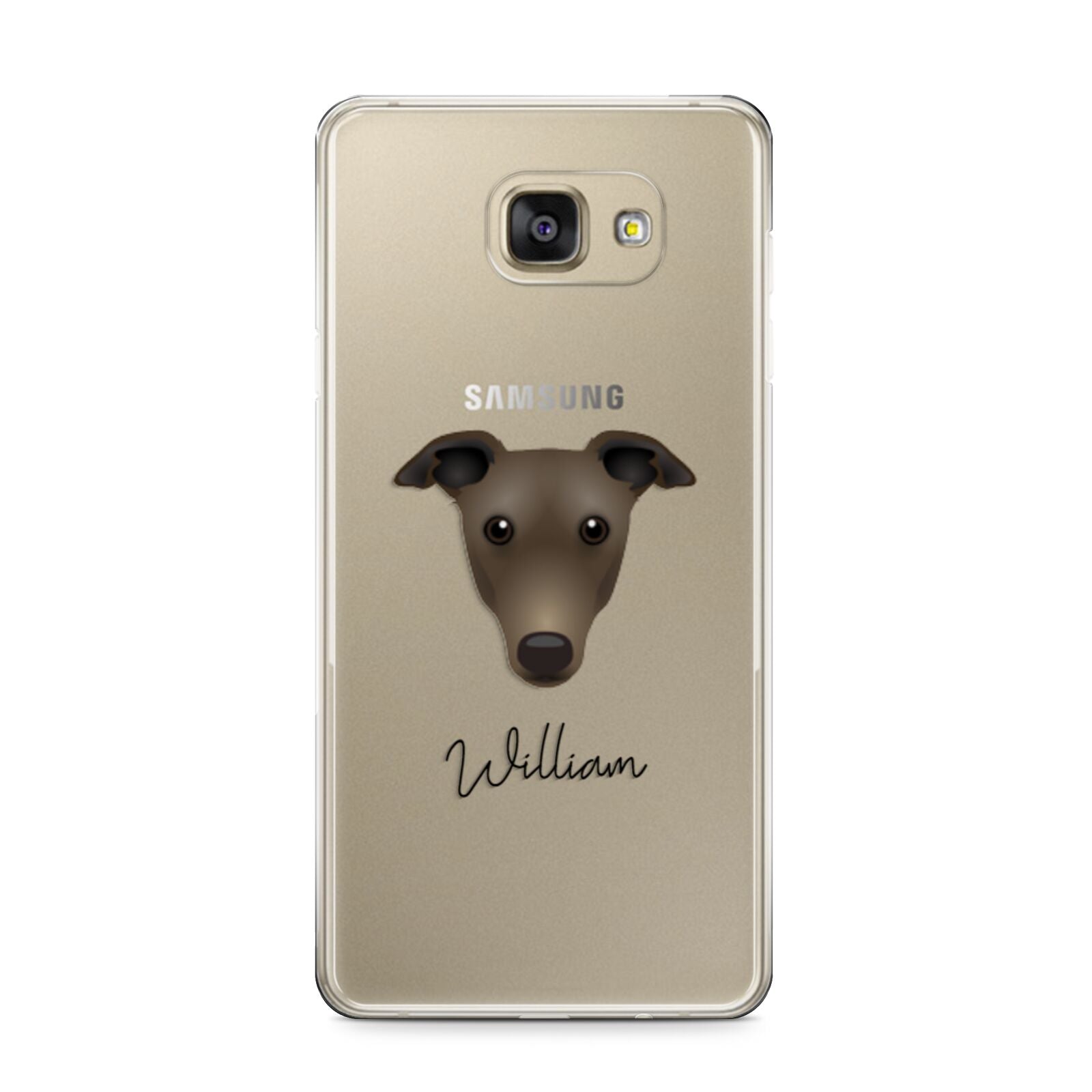 Greyhound Personalised Samsung Galaxy A9 2016 Case on gold phone