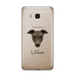 Greyhound Personalised Samsung Galaxy J7 2016 Case on gold phone