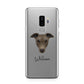 Greyhound Personalised Samsung Galaxy S9 Plus Case on Silver phone
