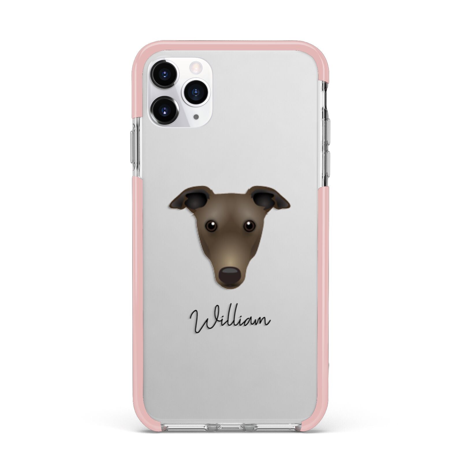 Greyhound Personalised iPhone 11 Pro Max Impact Pink Edge Case