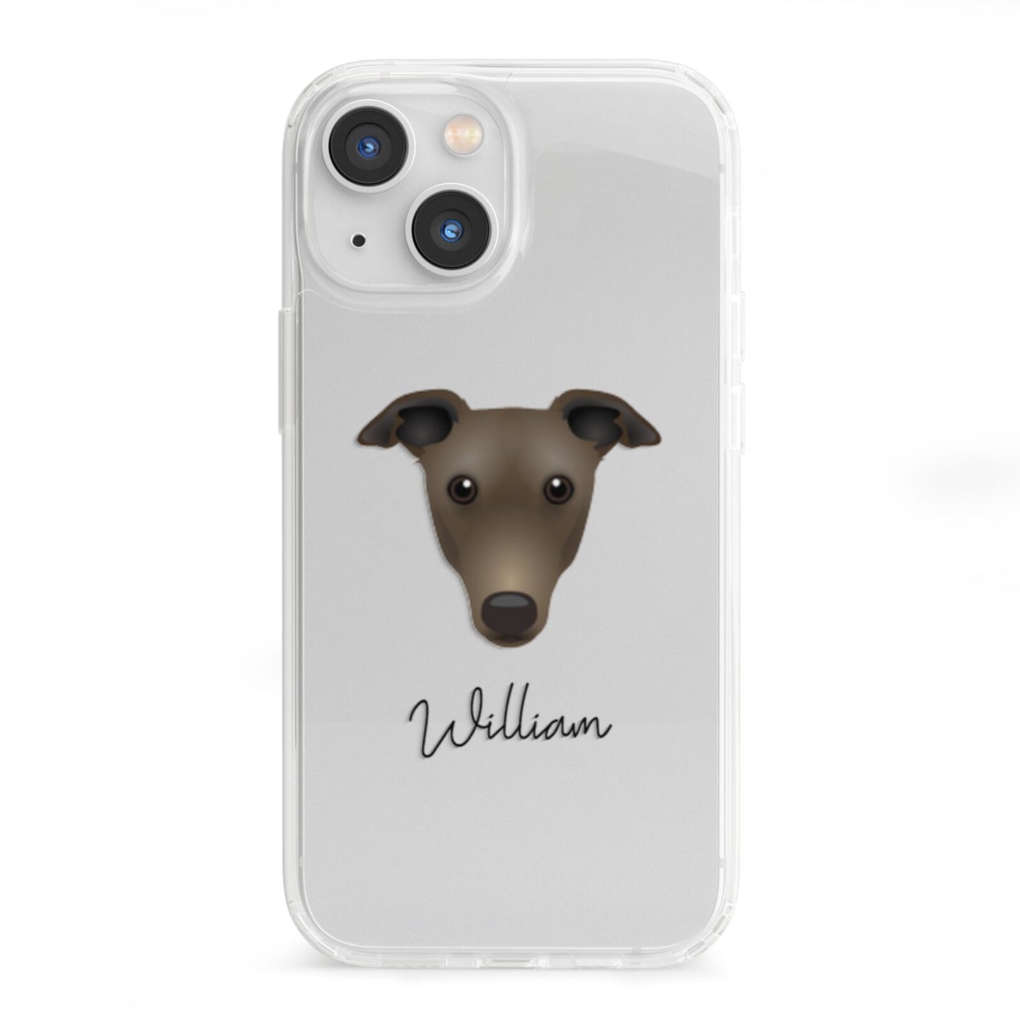 Greyhound Personalised iPhone 13 Mini Clear Bumper Case