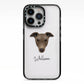Greyhound Personalised iPhone 13 Pro Black Impact Case on Silver phone