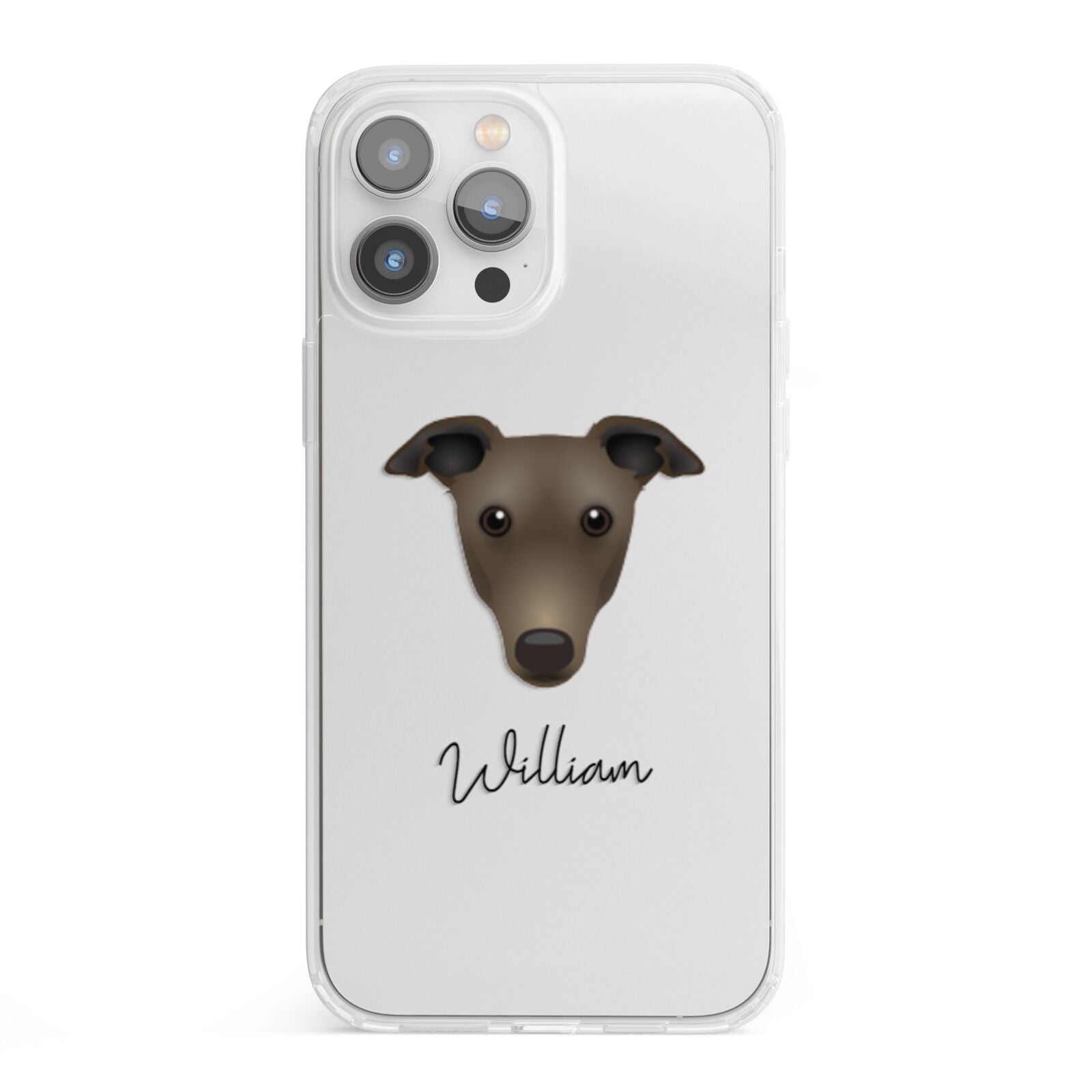 Greyhound Personalised iPhone 13 Pro Max Clear Bumper Case