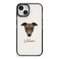 Greyhound Personalised iPhone 14 Black Impact Case on Silver phone