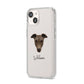Greyhound Personalised iPhone 14 Clear Tough Case Starlight Angled Image