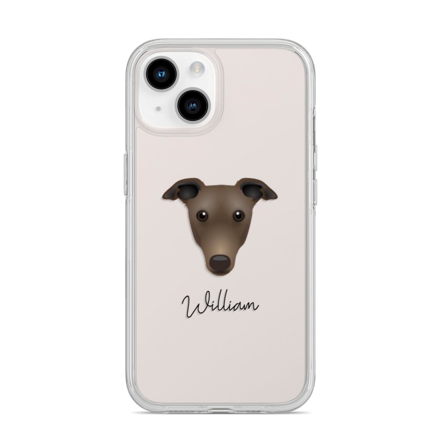 Greyhound Personalised iPhone 14 Clear Tough Case Starlight