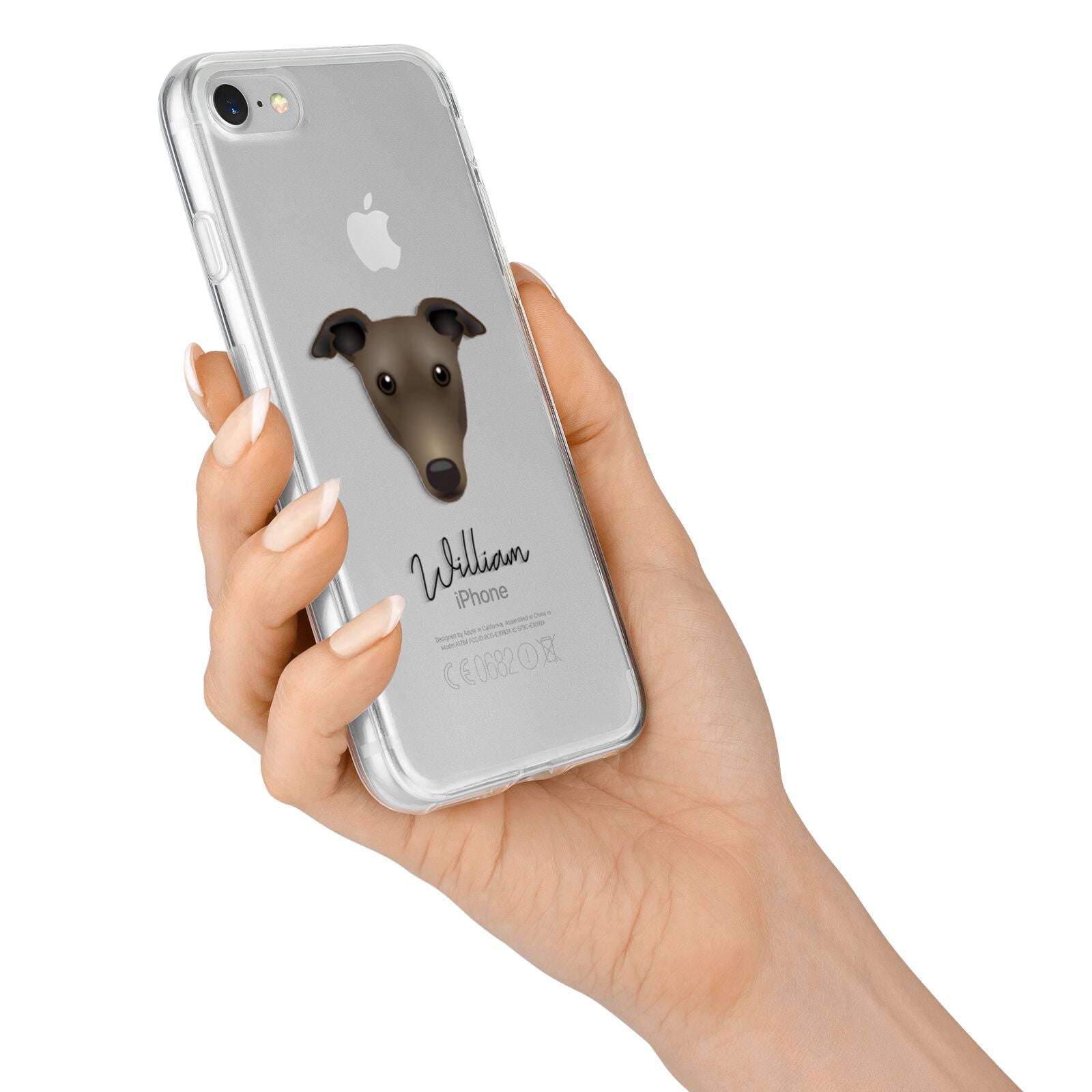 Greyhound Personalised iPhone 7 Bumper Case on Silver iPhone Alternative Image