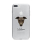 Greyhound Personalised iPhone 7 Plus Bumper Case on Silver iPhone
